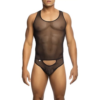 Image 1 of Мъжко секси боди, прозрачно и изрязано - MOB Bodysheer Black L/XL (D-243558)