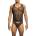 Мъжко секси боди, прозрачно и изрязано - MOB Bodysheer Black L/XL (D-243558)