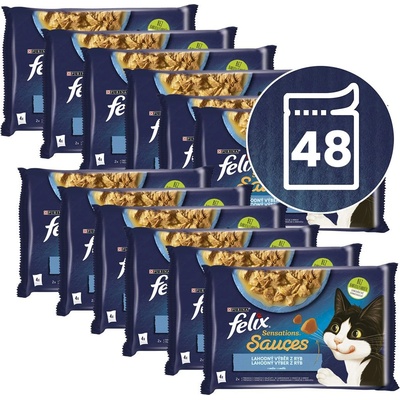 FELIX Капсули FELIX Sensations Sauces треска, сардини 48 x 85 г