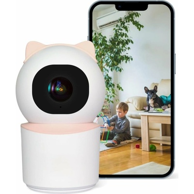 Immax Neo Lite Smart Security vnútorná kamera Baby, 355° 50° P/T, WiFi, 4MP, ružová 07789L