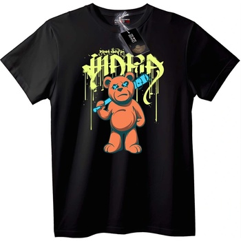 NOONEBRAND Тениска HIDE мече - 7XL, Black
