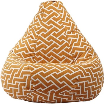 Image 1 of Pufrelax Пуф круша, 220л. , Nirvana Hobbit, Zippity Orange, Перящ се калъф, Пълнеж от полистиролни перли, Гама Premium