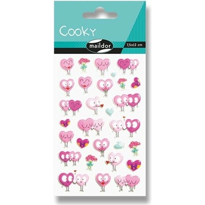 Maildor 3D Cooky samolepky zamilované srdiečka