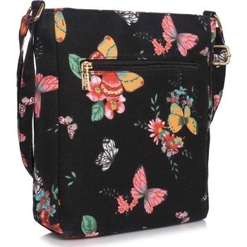 Kabelka crossbody Motýľ 17952 čierna