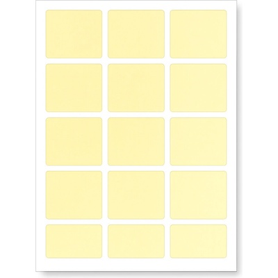CDRmarket ETR0ECO6060A420YELLOW samolepiace etikety 60 x 60 mm, 12 etiket, A4, 20 listů, žluté