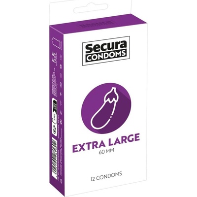 Secura Eggplant extra large condom 60mm 12 ks