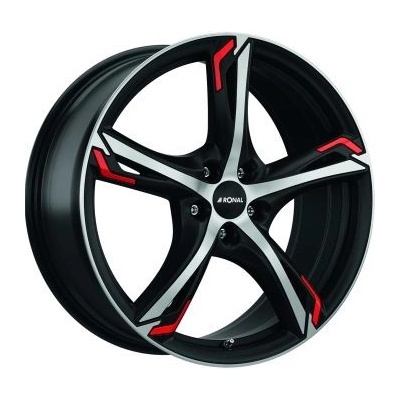 Ronal R62 8x19 5x112 ET50 black polished red