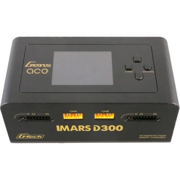 Gens Ace IMARS D300 G-Tech Channel AC/DC 300W/700W RC nabíječka baterií-EU černá