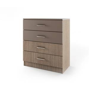 Bogdan Furniture I Скрин с 4 чекмеджета Mod 3003, Мока/Лате
