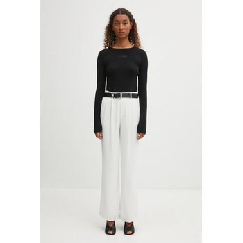 MM6 Maison Margiela Блуза с дълги ръкави с вълна MM6 Maison Margiela в черно S52NH0029. M20122.900 (S52NH0029.M20122.900)