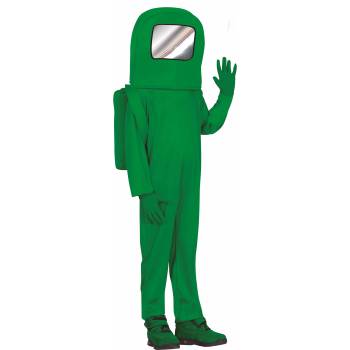 Image 1 of Fiestas Guirca Детски костюм - Among Us зелен Размер - деца: M: 115-123 см