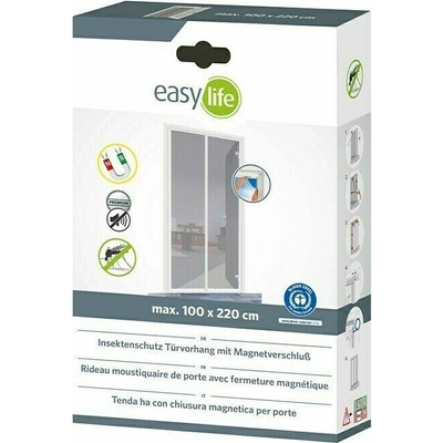 Easy Life Záves proti hmyzu magnetický, 100 × 220 cm, sklovlákno, biela, 88-000-1140