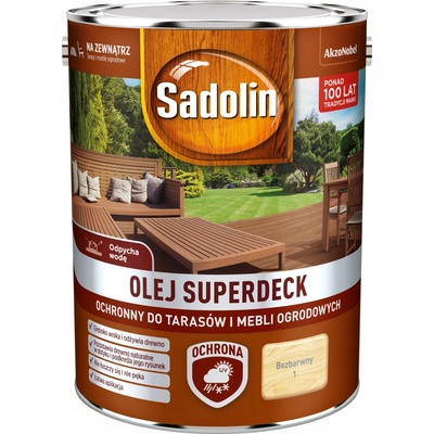 Bezbarvý olej na terasy Sadolin Superdeck 5 l