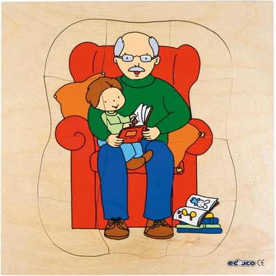 Educo От бебе до дядо - дървен пъзел, представящ растежа, Educo (E522015)