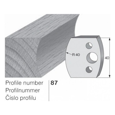 IGM profil 087 - pár omezovačů 40x4mm SP
