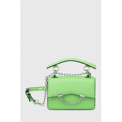 Karl Lagerfeld kožená kabelka zelená 225W3082