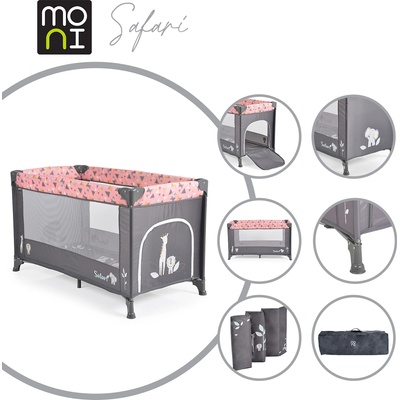 Moni Детска кошара Safari розов (3800146248635)