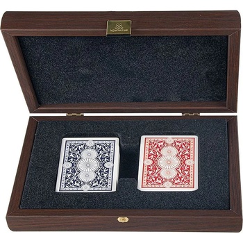 Manopoulos Карти за игра Manopoulos - В дървена кутия, тъмен орех (CXL20)