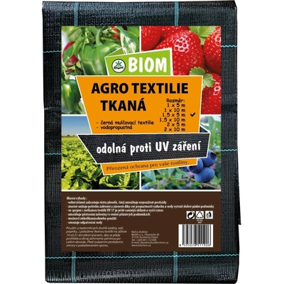 Milmar TKANÁ PP TEXTILIE ČERNÁ 90 g / m2 1,5 x 15 m