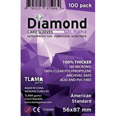 Tlama Games Diamond Purple 56x87 obaly na karty – Zboží Dáma