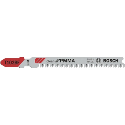 Bosch Pílové listy Clean for PMMA, T 102 BF, 3 ks