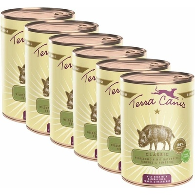 Terra Canis Wild Boar with natural rice fennel & raspberry 6 x 400 g