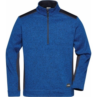 Daiber JN 864 pánská bunda z fleecu 1/2 zip royal melange/navy