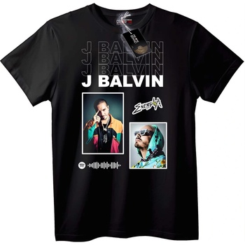 NOONEBRAND Тениска J Balvin Музика - S, Black