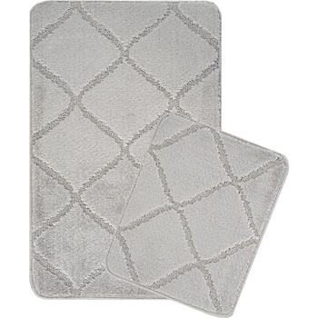Foutastic Светлосиви килими за баня в комплект от 2 бр. 50x80 cm Cizgili - Foutastic (217CCL1133)