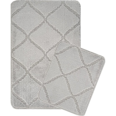 Foutastic Светлосиви килими за баня в комплект от 2 бр. 50x80 cm Cizgili - Foutastic (217CCL1133)