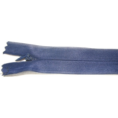 Zips krytý nedeliteľný 30cm tmavo modrá