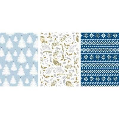 DITIPO Baliaci papier Blue Winter rôzne motívy 70 x 200 cm, 1 ks