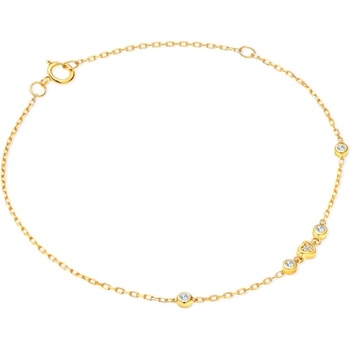 SAVICKI Гривна със сърце Savicki: злато. диаманти