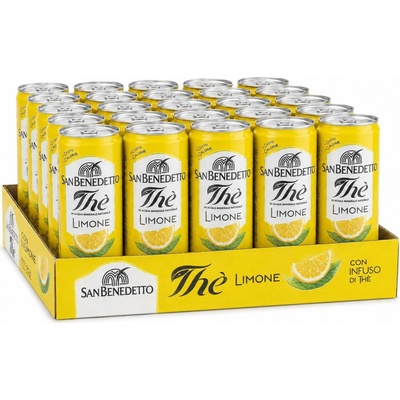 San Benedetto ledový čaj s citronem v plechovce 24 x 0,33 l