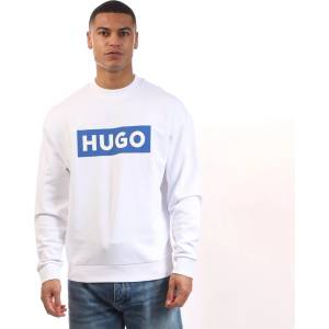 HUGO BOSS Блуза Hugo Niero Logo Print Crewneck Sweatshirt - White