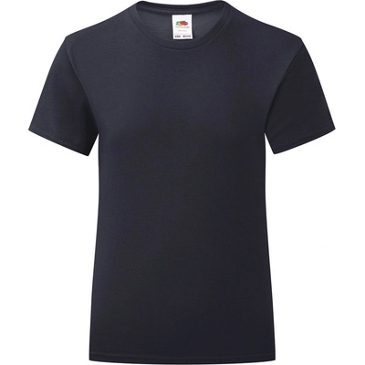 Fruit of the Loom dívčí tričko Iconic T 150 dark navy