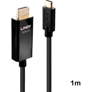 Lindy USB Type C към HDMI® 4K60 адаптерен кабел 1m, HDR, Lindy 43291 (43291)