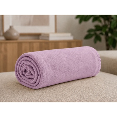 Textilomanie fleece deka Fleora světle fialová 150x200