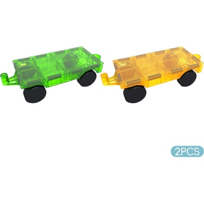MAMIS Podvozky pre magnetické stavebnice (zelený, žltý)