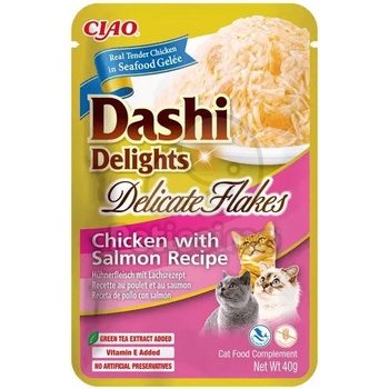 Inaba Foods Dashi Delights Delicate Flakes мокра храна за котки - пилешко със сьомга 40 г