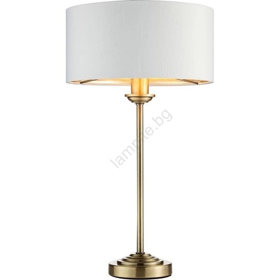 Endon Lighting 104054 - Настолна лампа HIGHCLERE 1xE14/7W/230V бял/месинг Ø 25 cm (EN0193)