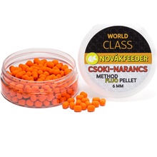 NOVÁK FEEDER World Class Method Fluo Pellet 6mm 15g čokoláda-pomaranč