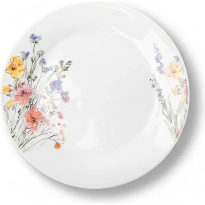 talíř d19cm dezertní TULYA, luční květiny, porcelán