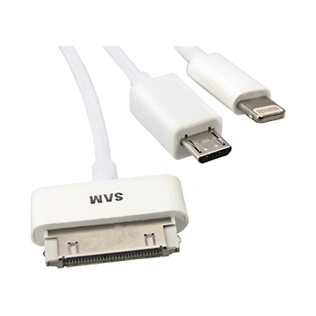 Trendy8 Захранващ и/или синхронизиращ кабел за iPad, iPhone, Samsung и други устройства - Trendy8 4in1 (30 см. )