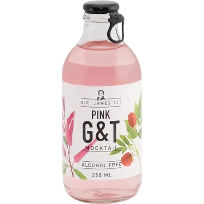 SIR. JAMES 101 Pink Gin & Tonic nealko koktejl 0,0 % 0,25 l (holá láhev)