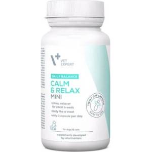 VetExpert CALM & RELAX MINI - хранителна добавка за кучета малки породи и котки, при стресови състояния, 30 капсули, Vet Expert - Полша
