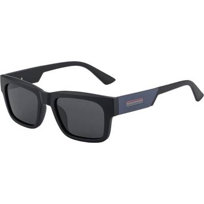 Techsuit Слънчеви очила Techsuit Polarized Sunglasses (8491) - мъжки, поляризирани, квадратна рамка - Мат Черен / Сив