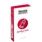 Secura Extra Fun - презервативи с релефни точки - 53мм - 12 броя - desirel