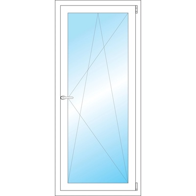 OKNA HNED Plastové okno 65x148 cm (650x1480 mm) bílé otevíravé a sklopné pravé