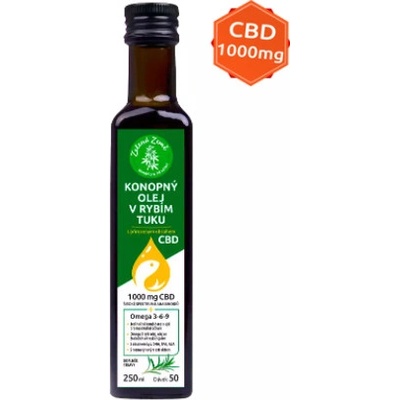 Zelená země Konopný olej v rybom tuku s CBD 250 ml